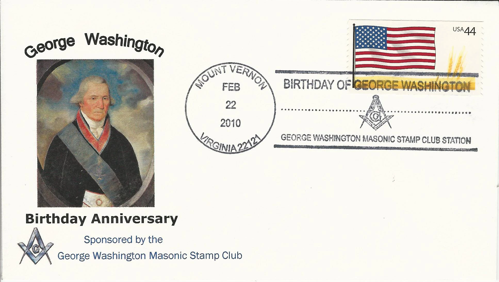 George Washington Brithday Postmark #1: Mount Vernon, VA&hellip;